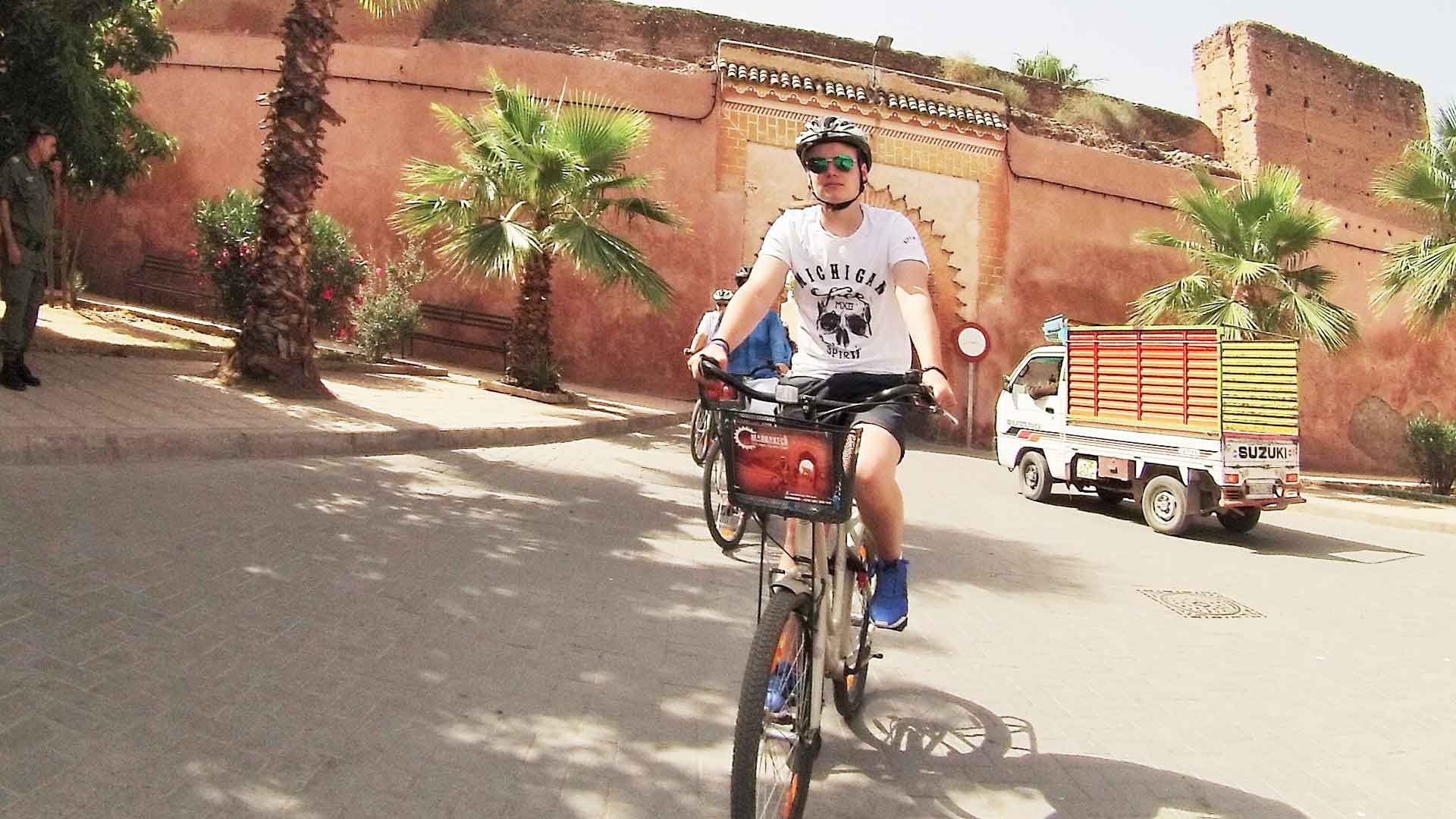 Marrakech city bike tour, group visit - Morocco By Marrakech